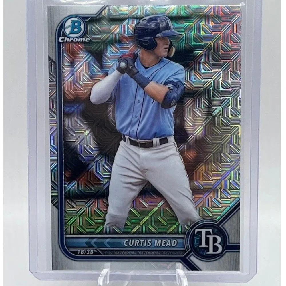 Curtis Mead Mojo Refractor 2022 Bowman Chrome BCP-223 MLB Tampa Bay Rays